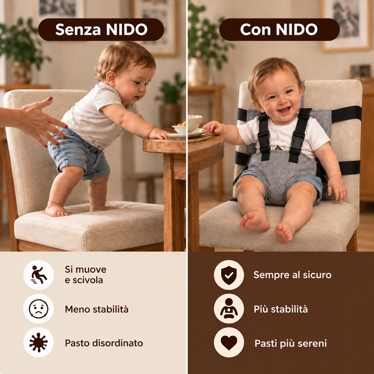 NIDO — Dove si siede, si sente al sicuro.